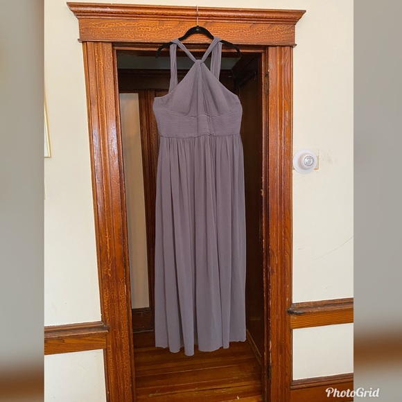 Slate & Willow- Charcoal Hayley Halter Gown - Picture 6 of 9